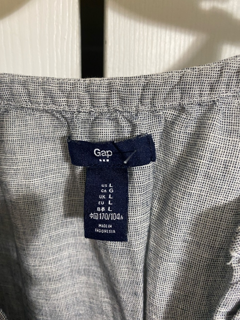 GAP gray linen cotton tank top shirt size LARGE - Picture 7 of 9